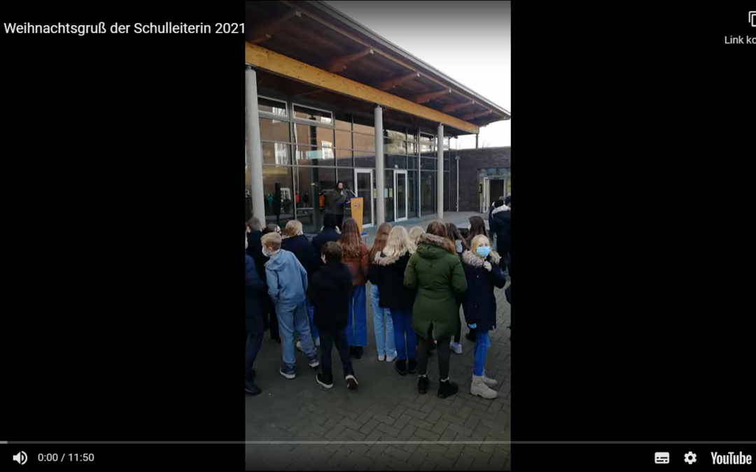 Weihnachtsgruß der Schulleiterin