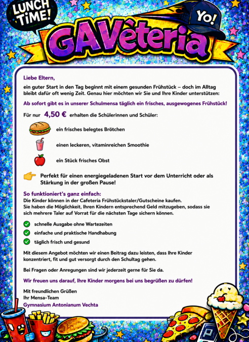 Neues Frühstücksangebot in der Mensa